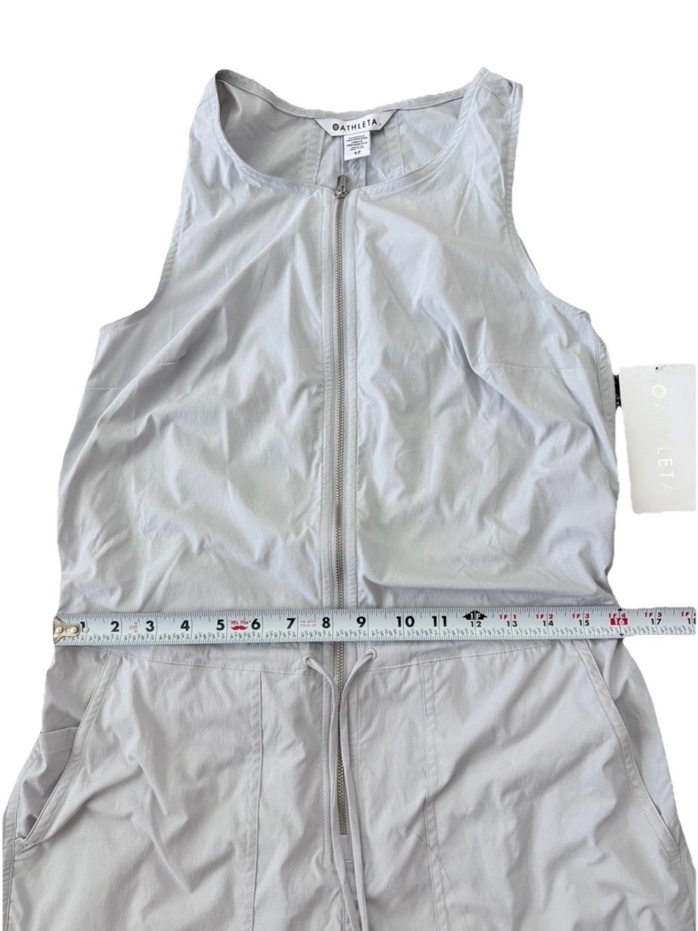 Athleta Light Gray Women’s Flex Jump suit. - Picture 8 of 16